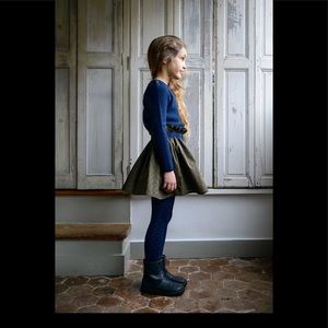 $82 NWT Ketiketa 8 Charlotte Mini Skirt Ethically Created Fair Trade Moss Green